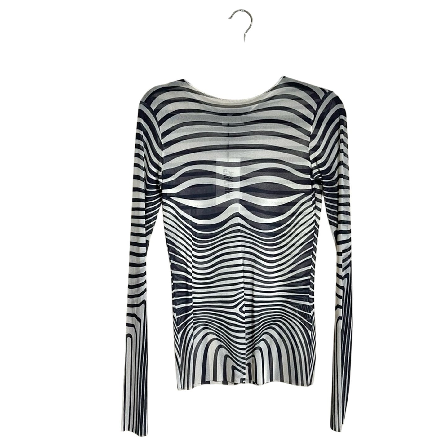 Jean Paul Gaultier | The Navy Blue Body Morphing Sheer Top