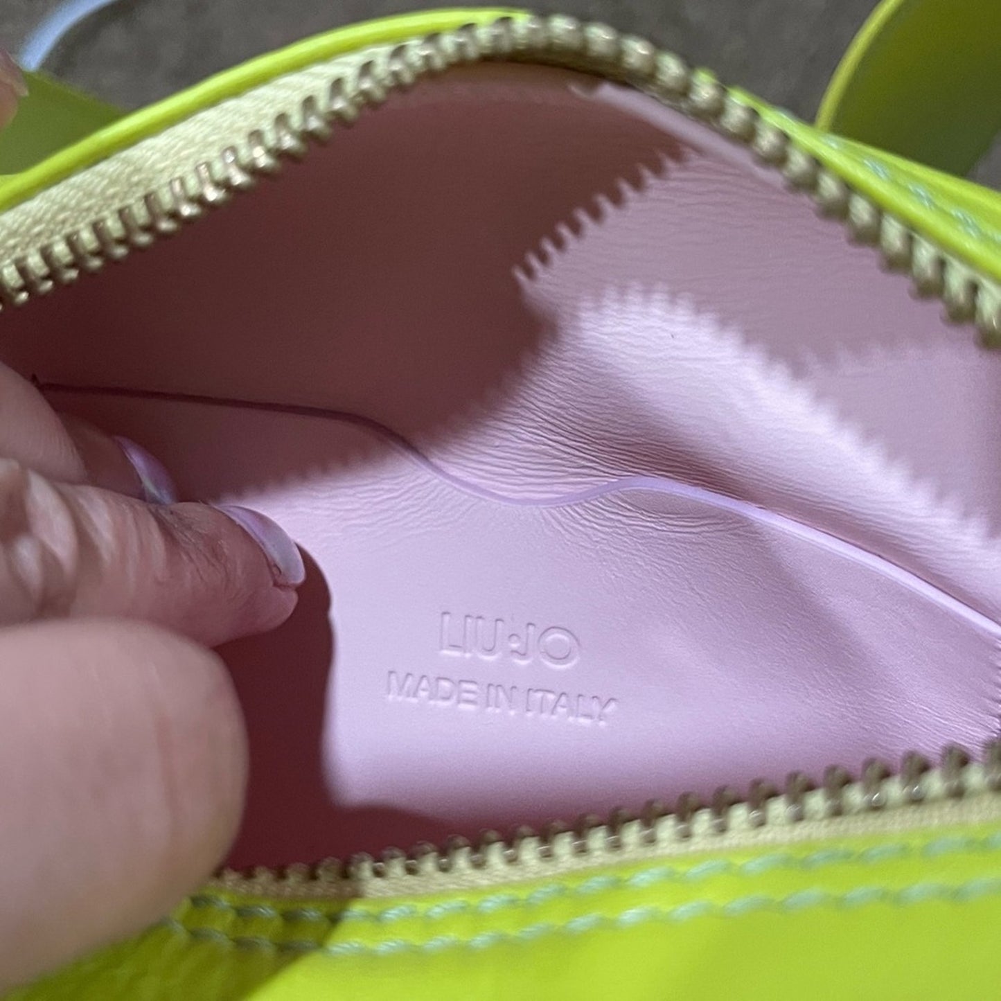 LEONIE HANNE X LIU JO | Leather Hobo Bag In Lime Yellow
