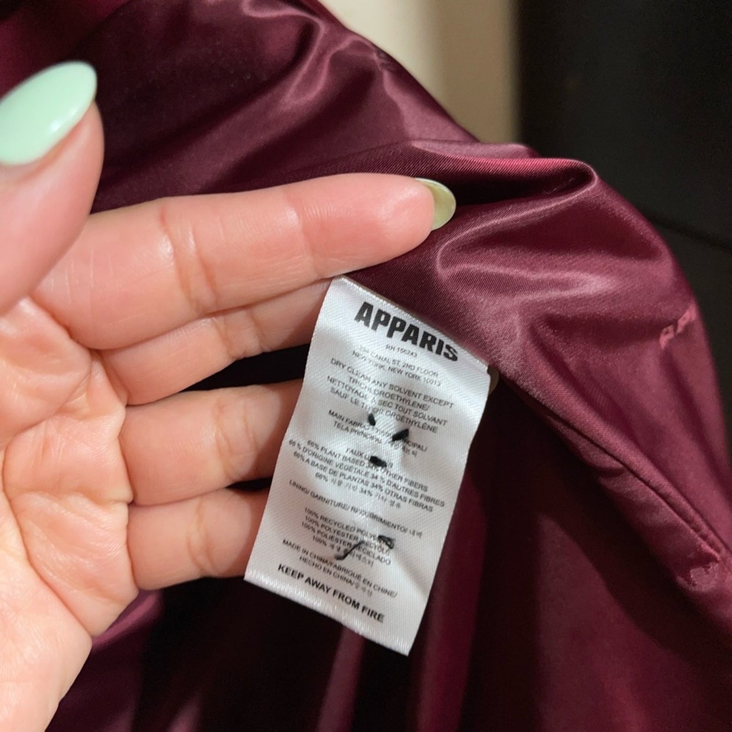 APPARIS x Mansur Gavriel Collaboration | Liv Apple Coat in Rhubarb