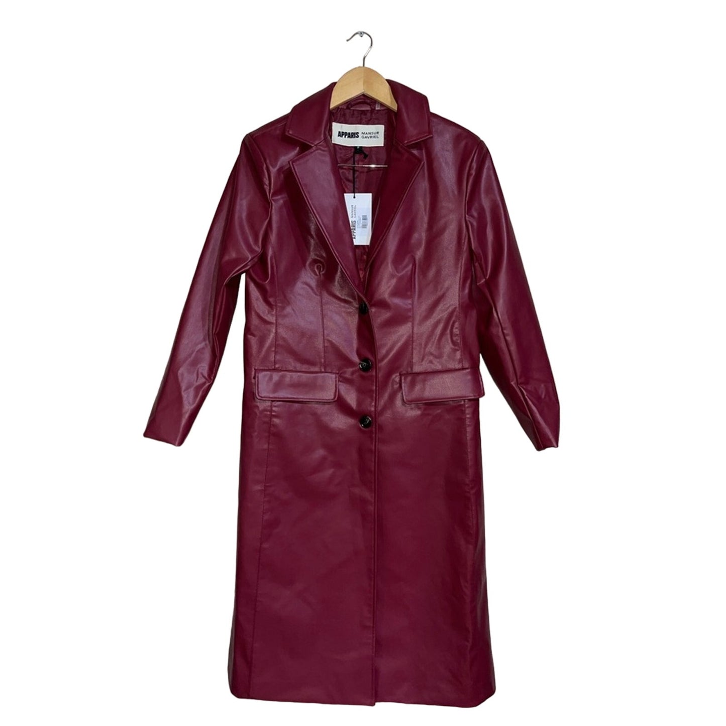 APPARIS x Mansur Gavriel Collaboration | Liv Apple Coat in Rhubarb