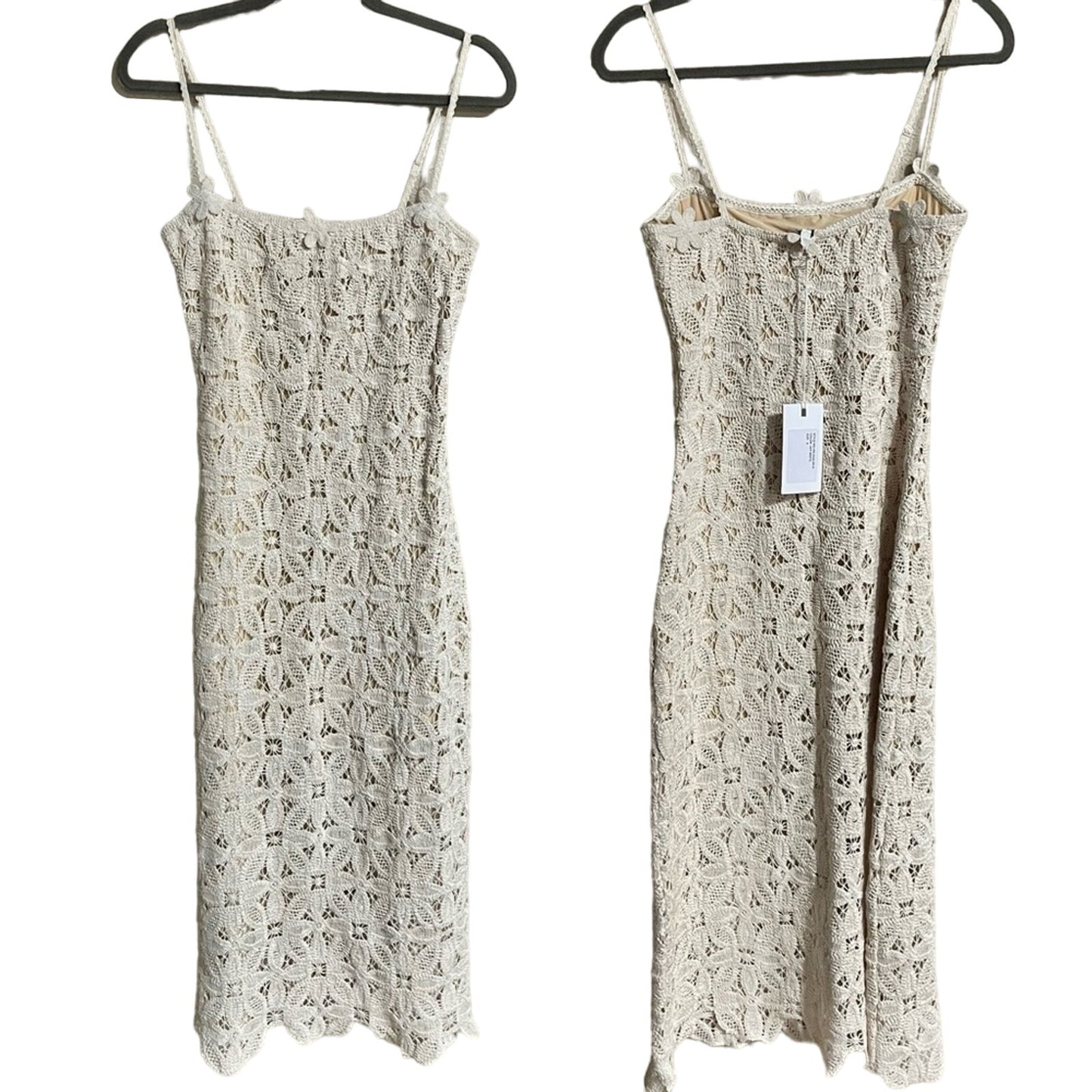 Hemant & Nandita | Floral Crochet Midi Dress