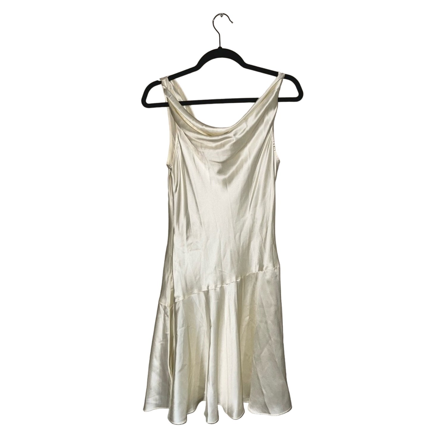 LoveShackFancy | IVORY Lionel Lace Trimmed Silk Charmeuse Mini Dress Size: 4