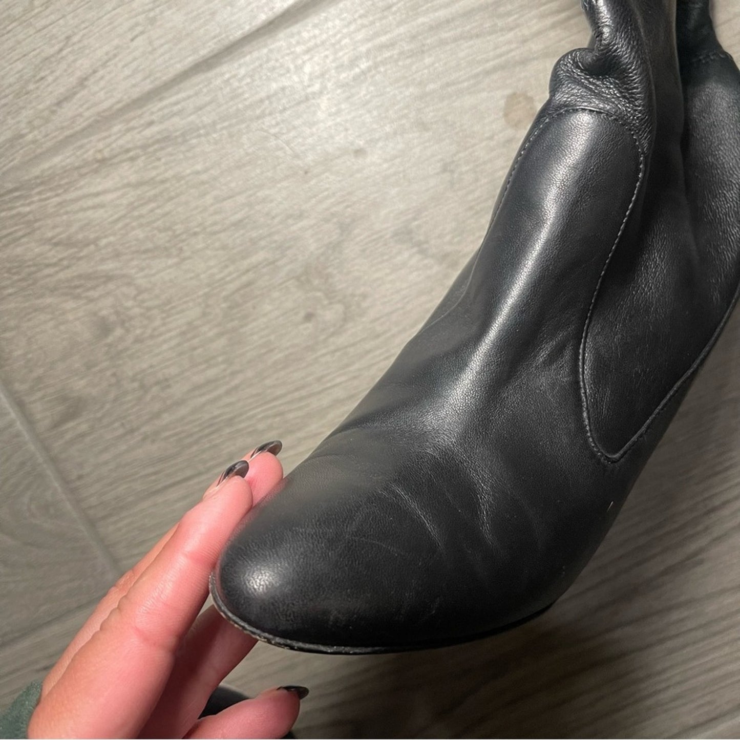 Manolo Blahnik | Cavaba Wrapped Leather Over-the-Knee Black Boot