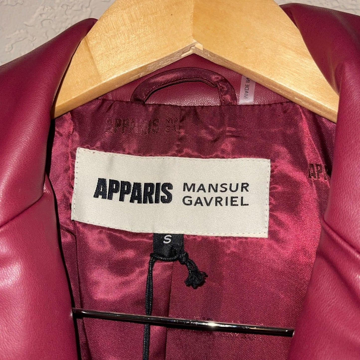 APPARIS x Mansur Gavriel Collaboration | Liv Apple Coat in Rhubarb