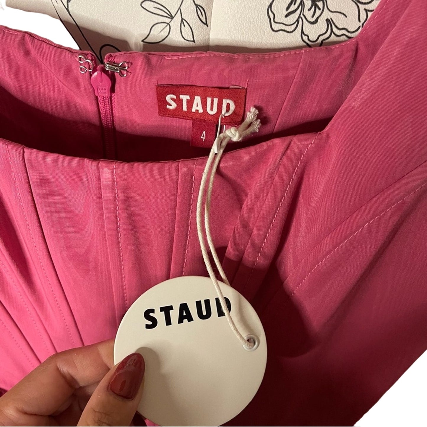 STAUD | LANDSCAPE DRESS IN LOLLIPOP