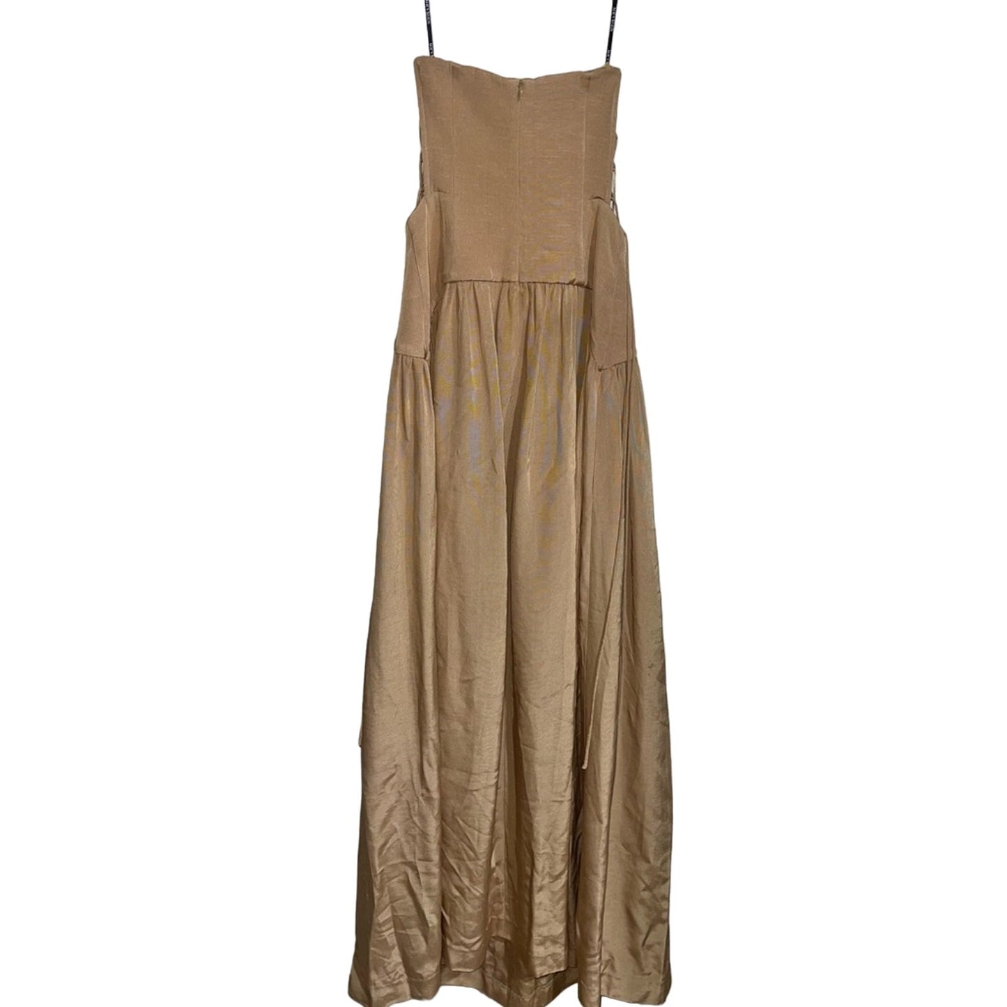 SHONA JOY | Vento Lace Up Strapless Maxi Dress - Sand