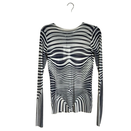 Jean Paul Gaultier | The Navy Blue Body Morphing Sheer Top