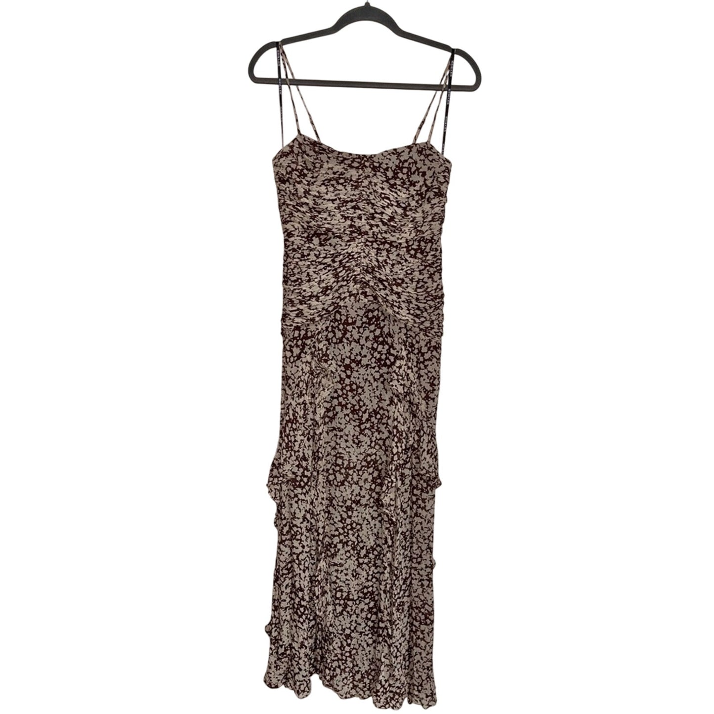SHONA JOY | Valeria Ruched Frill Maxi Dress