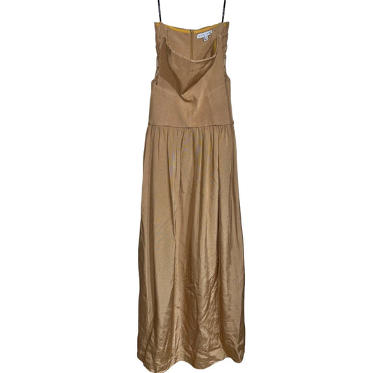 SHONA JOY | Vento Lace Up Strapless Maxi Dress - Sand